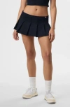 Fila X Hailey Pleated Miniskirt In Black