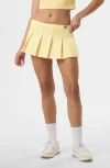 Fila X Hailey Pleated Miniskirt In Popcorn