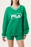 Fila X Hailey V-neck Sweatshirt In  Green