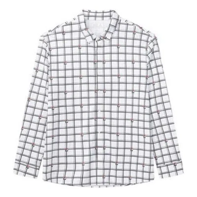 Fila X Mihara  Crossover Plaid Shirt White Plaid In Multi