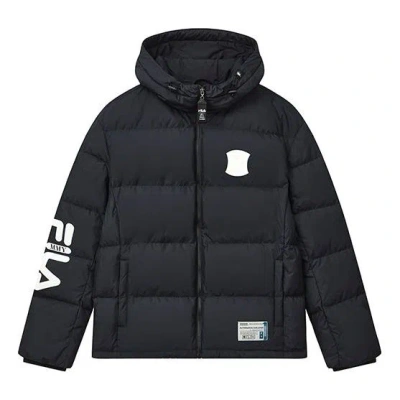 Fila X Mihara Yasuhiro Collaborative Oversized Hooded Down Jacket 'black White Blue'