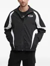 Fila Zip Stripe Jacket In Black