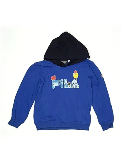 Pre-owned Fila Kids'  Zip Up Hoodie In Blue