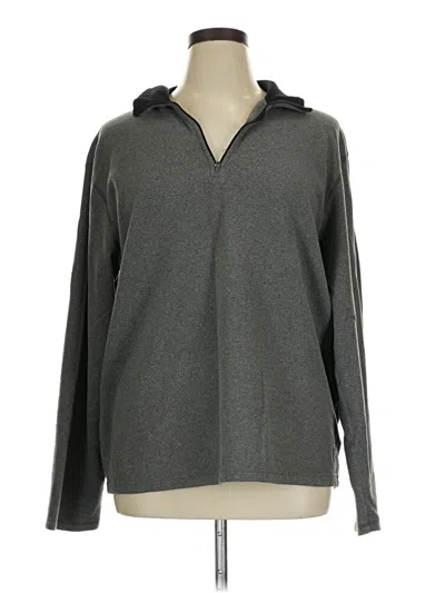 Pre-owned Fila Zip Up Hoodie In Gray