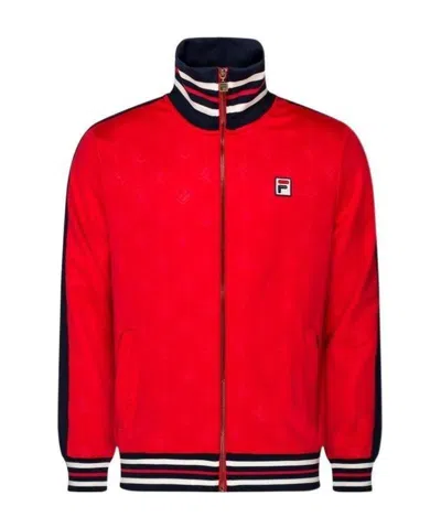 Fila Zippered Casual Jacket In Red