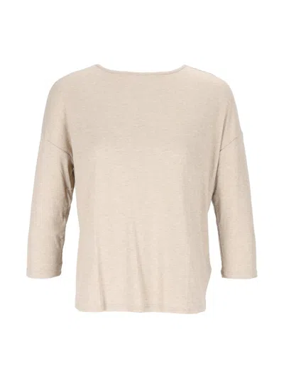 Filatures Du Lion Boat Neck Long-sleeved T-shirt In Red