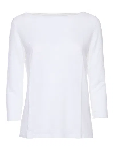 Filatures Du Lion Col Bateau M3/4 _001.blanc In White
