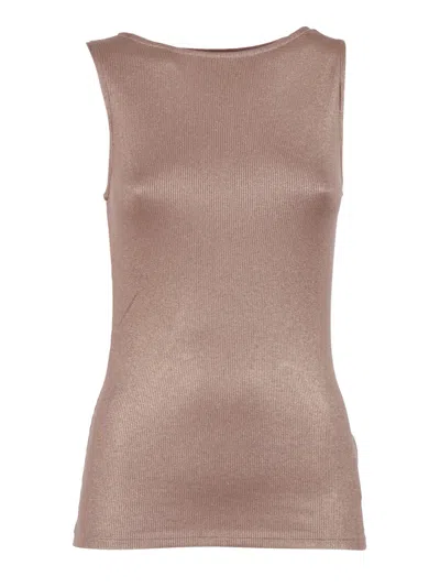 Filatures Du Lion Col Bateau Sm 1076.coffee Latte In Brown