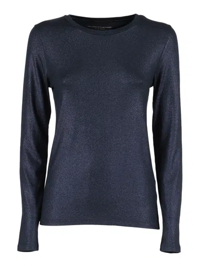 Filatures Du Lion Col Rond Manches Longues In Blue