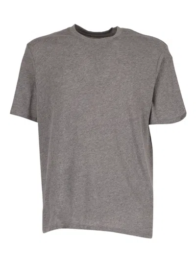 Filatures Du Lion Col Rond Manches Courtes In Gray