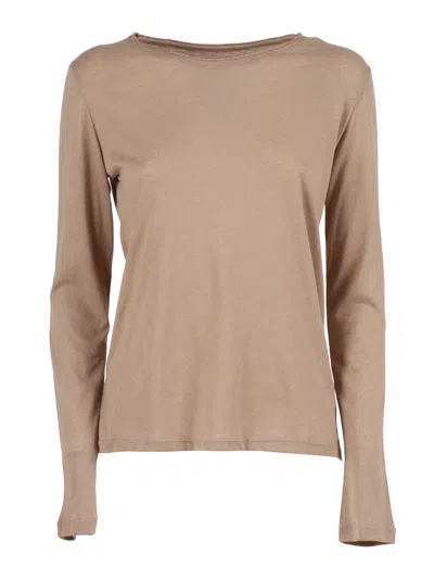 Filatures Du Lion Col Rond Manches Longues In Neutral