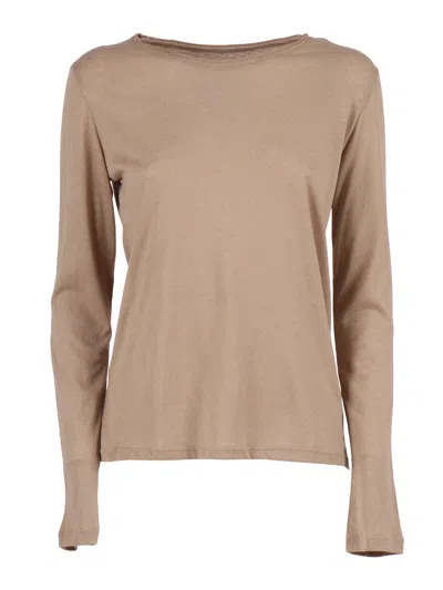Filatures Du Lion Col Rond Manches Longues In Neutral