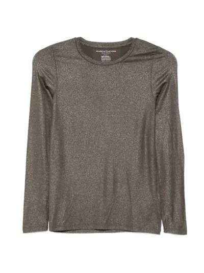 Filatures Du Lion Crew Neck Long-sleeved T-shirt In Brown