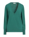 Filbec Woman Sweater Emerald Green Size L Wool, Viscose, Polyamide, Cashmere