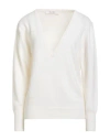 Filbec Woman Sweater Ivory Size M Wool, Viscose, Polyamide, Cashmere In White