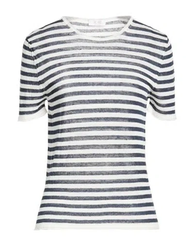 Filbec Woman Sweater Midnight Blue Size S Linen, Polyamide In Multi