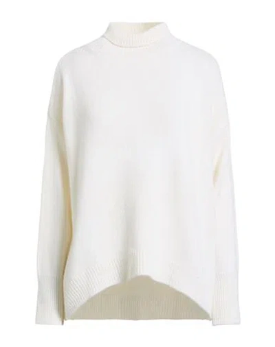 Filbec Woman Turtleneck Off White Size S Wool, Viscose, Polyamide, Cashmere