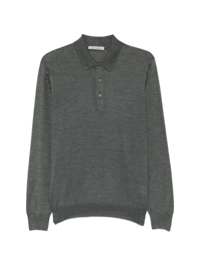 Fileria Button-down Polo Shirt In Gray