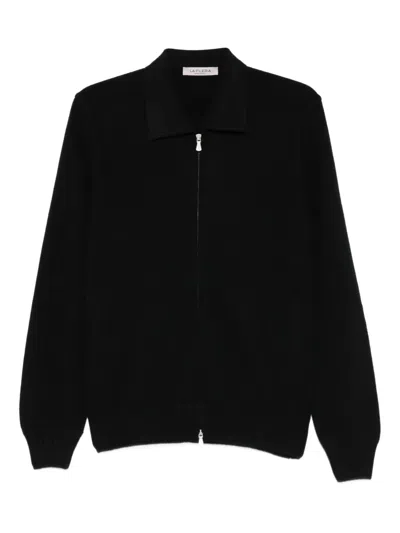 Fileria Cashmere Collar Cardigan In Black