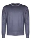 Fileria Crew-neck Ribbed Sweater In Gray