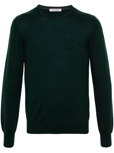 Fileria Crew-neck Virgin Wool Jumper In Green