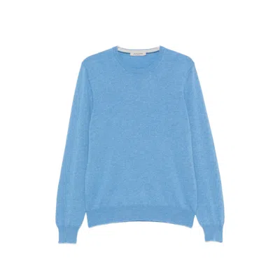 Fileria Crew-neck Long-sleeve Sweater In Blue