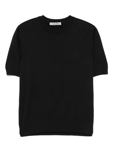 Fileria Fine-knit T-shirt In Grey