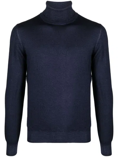 Fileria Fine-knit Virgin Wool Jumper In Blue