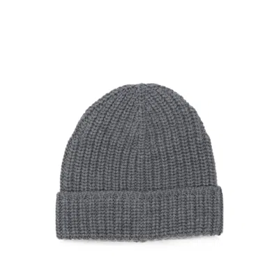 Fileria Ribbed-knit Beanie Hat In Gray
