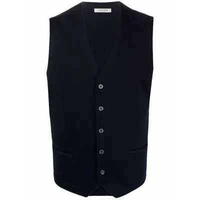 Fileria Knitted Sweater Vest In Blue