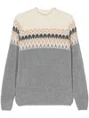 Fileria Patterned-jacquard Sweater In Grey