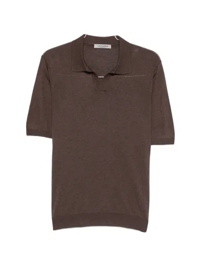 Fileria Pointelle T-shirt In Brown