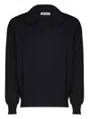 Fileria Polo-collar Sweater In Black