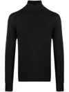 Fileria Ribbed Roll-neck Jumper In Black