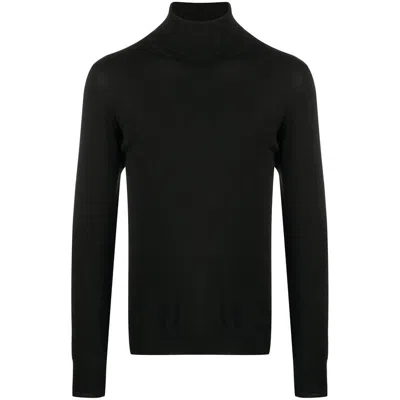 Fileria Ribbed Roll-neck Jumper In Black