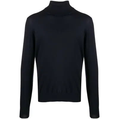 Fileria Ribbed Roll-neck Jumper In Blue