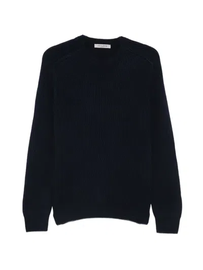 Fileria Ribbed-knit Cashmere Sweater In Blue
