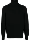 Fileria Roll-neck Virgin Wool Jumper In Black
