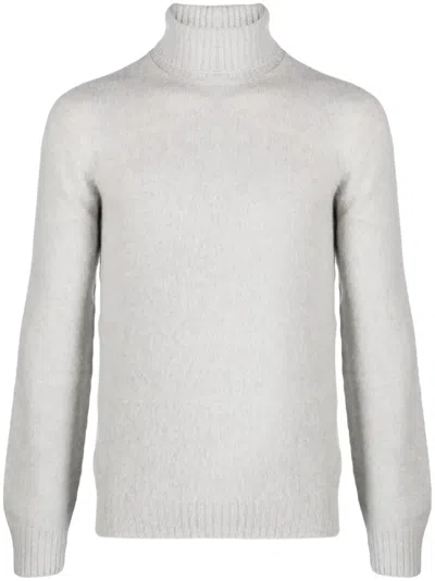Fileria Roll-neck Virgin Wool Jumper In Grey