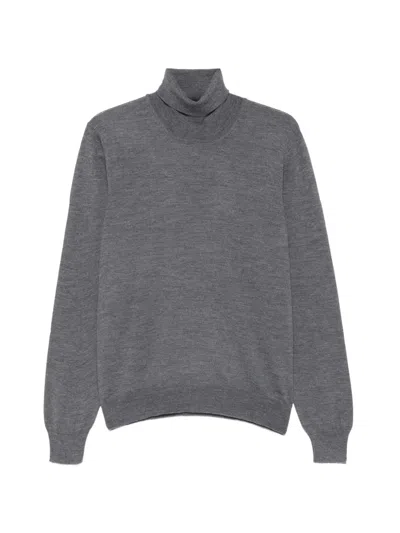 Fileria Roll-neck Knitted Sweater In Gray