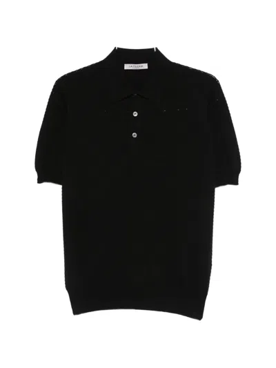 Fileria Short-sleeve Polo Shirt In Black
