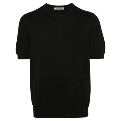 Fileria Fine-knit Short-sleeved Jumper In Black