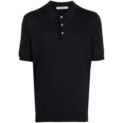 Fileria Short-sleeve Cotton Polo Shirt In Blau