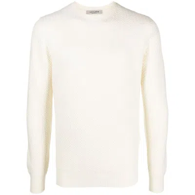 Fileria Crew-neck Wool Jumper In White