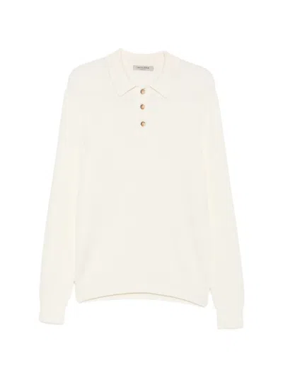 Fileria Waffle-knit Polo Shirt In White