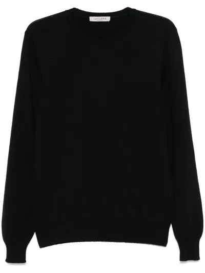 Fileria Ribbed Crew-neck Sweater In Black