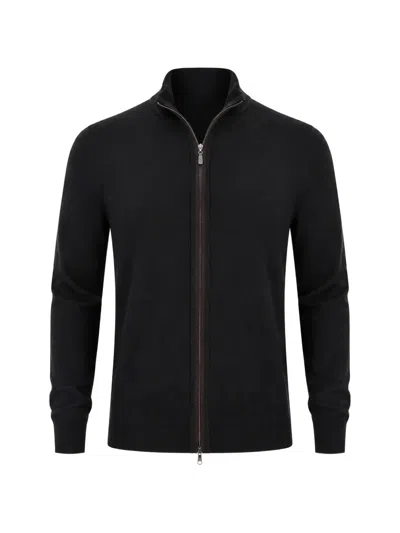 Fileria Zip-fastening Cardigan In Black