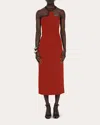 FILIARMI WOMEN'S VIVA SCALLOPED STRETCH-CREPE MIDI DRESS