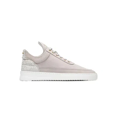 Filing Pieces Low Top Ripple Ceres Light Grey Sneakers In White