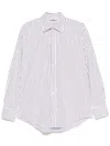 Filippa K Cotton Shirt With Striped Pattern And Collar In Gray
